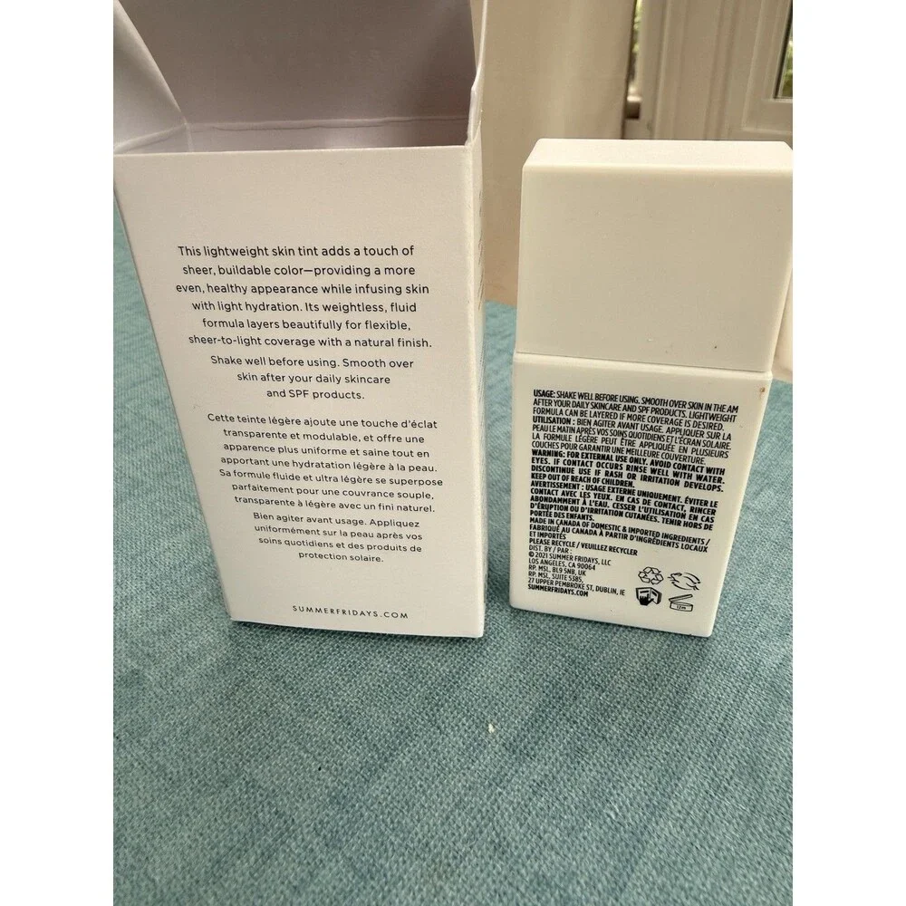 Shade 4.5 - Summer Fridays Sheer Skin Tint 1 Oz NEW Vegan Fragrance Free